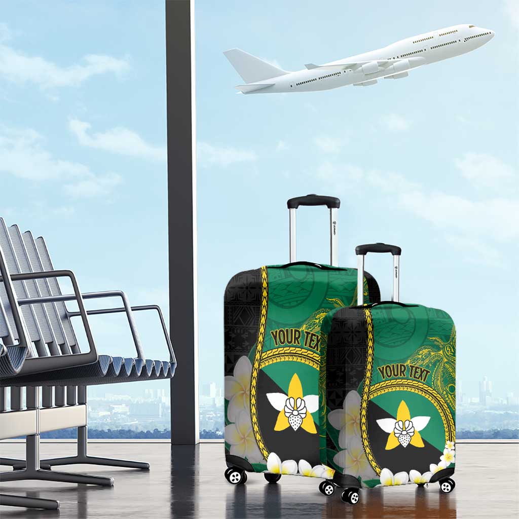Personalised PNG Enga Provins Luggage Cover Papua New Guinea Plumeria Melanesian Pattern LT14 - Polynesian Pride