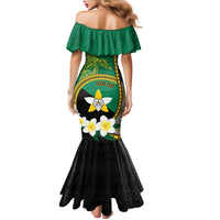Personalised PNG Enga Provins Mermaid Dress Papua New Guinea Plumeria Melanesian Pattern LT14 - Polynesian Pride
