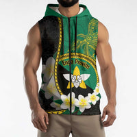 Personalised PNG Enga Provins Sleeveless Zip Hoodie Papua New Guinea Plumeria Melanesian Pattern LT14 - Polynesian Pride