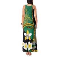 Personalised PNG Enga Provins Tank Maxi Dress Papua New Guinea Plumeria Melanesian Pattern LT14 - Polynesian Pride