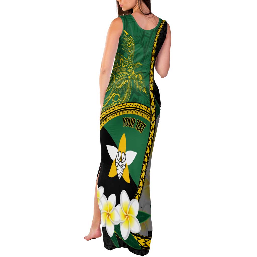 Personalised PNG Enga Provins Tank Maxi Dress Papua New Guinea Plumeria Melanesian Pattern LT14 - Polynesian Pride