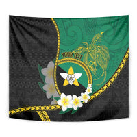 Personalised PNG Enga Provins Tapestry Papua New Guinea Plumeria Melanesian Pattern - Polynesian Pride
