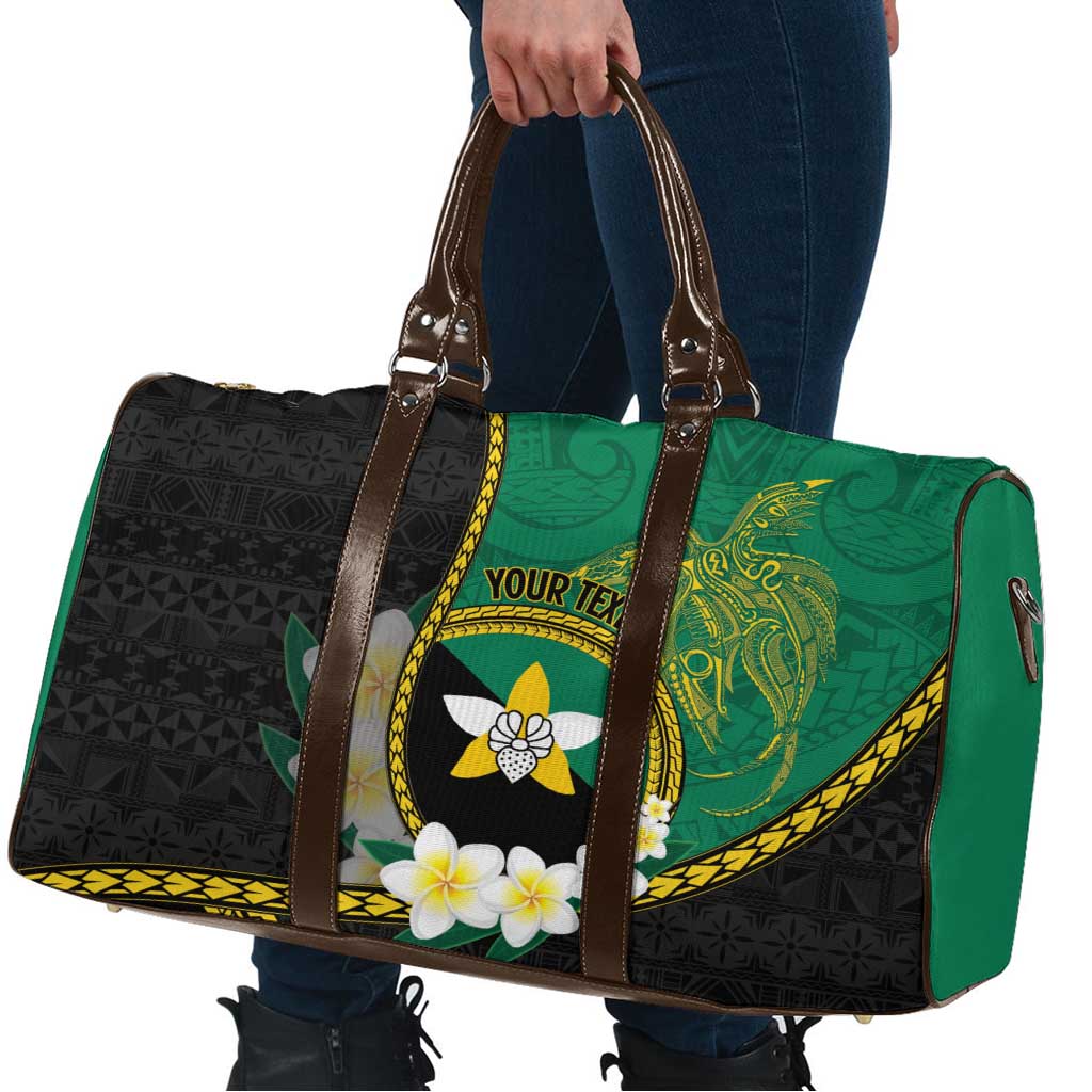 Personalised PNG Enga Provins Travel Bag Papua New Guinea Plumeria Melanesian Pattern - Polynesian Pride