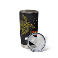 Personalised PNG Enga Provins Tumbler Cup Papua New Guinea Plumeria Melanesian Pattern - Polynesian Pride