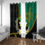Personalised PNG Enga Provins Window Curtain Papua New Guinea Plumeria Melanesian Pattern - Polynesian Pride