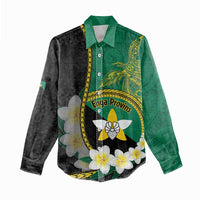 Personalised PNG Enga Provins Women Casual Shirt Papua New Guinea Plumeria Melanesian Pattern LT14 - Polynesian Pride