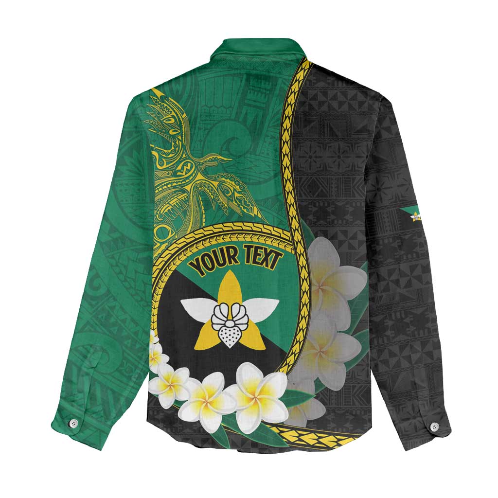 Personalised PNG Enga Provins Women Casual Shirt Papua New Guinea Plumeria Melanesian Pattern LT14 - Polynesian Pride