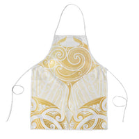 Gold White New Zealand Manta Ray Apron Aotearoa Maori Haehae - Polynesian Pride