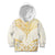Gold White New Zealand Manta Ray Kid Hoodie Aotearoa Maori Haehae - Polynesian Pride