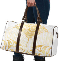 Gold White New Zealand Manta Ray Travel Bag Aotearoa Maori Haehae LT14 - Polynesian Pride