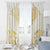 Gold White New Zealand Manta Ray Window Curtain Aotearoa Maori Haehae - Polynesian Pride