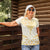 Gold White New Zealand Manta Ray Women Polo Shirt Aotearoa Maori Haehae - Polynesian Pride