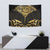 Gold Black New Zealand Manta Ray Tapestry Aotearoa Maori Haehae - Polynesian Pride