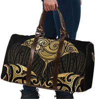Gold Black New Zealand Manta Ray Travel Bag Aotearoa Maori Haehae LT14 - Polynesian Pride