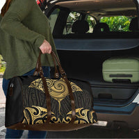 Gold Black New Zealand Manta Ray Travel Bag Aotearoa Maori Haehae LT14 - Polynesian Pride
