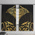 Gold Black New Zealand Manta Ray Window Curtain Aotearoa Maori Haehae - Polynesian Pride