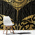 Gold Black New Zealand Manta Ray Window Curtain Aotearoa Maori Haehae - Polynesian Pride