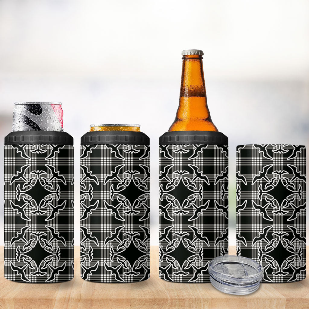 Eleele Hawaii Iwa Bird Palaka Motifs 4 in 1 Can Cooler Tumbler LT14 - Polynesian Pride