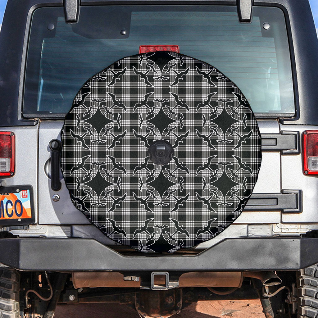 Eleele Hawaii Iwa Bird Palaka Motifs Spare Tire Cover LT14 Black - Polynesian Pride