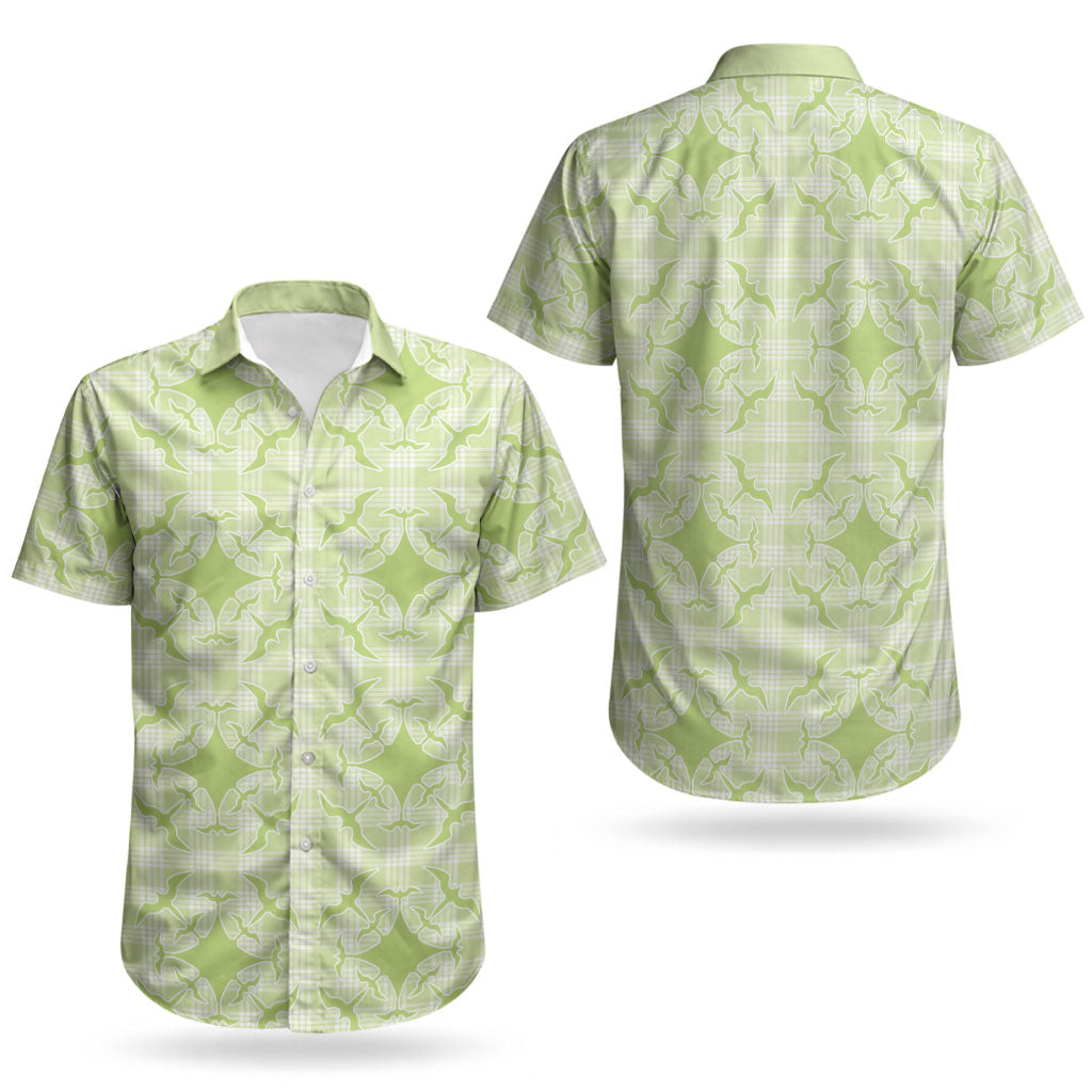 Omaomao Hawaii Iwa Bird Palaka Motifs Couples Matching Summer Maxi Dress and Hawaiian Shirt LT14 - Polynesian Pride