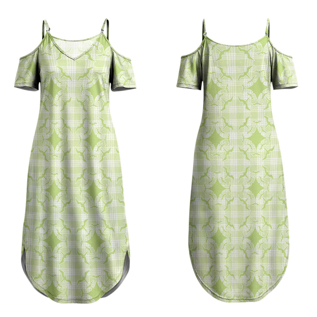 Omaomao Hawaii Iwa Bird Palaka Motifs Couples Matching Summer Maxi Dress and Hawaiian Shirt LT14 - Polynesian Pride