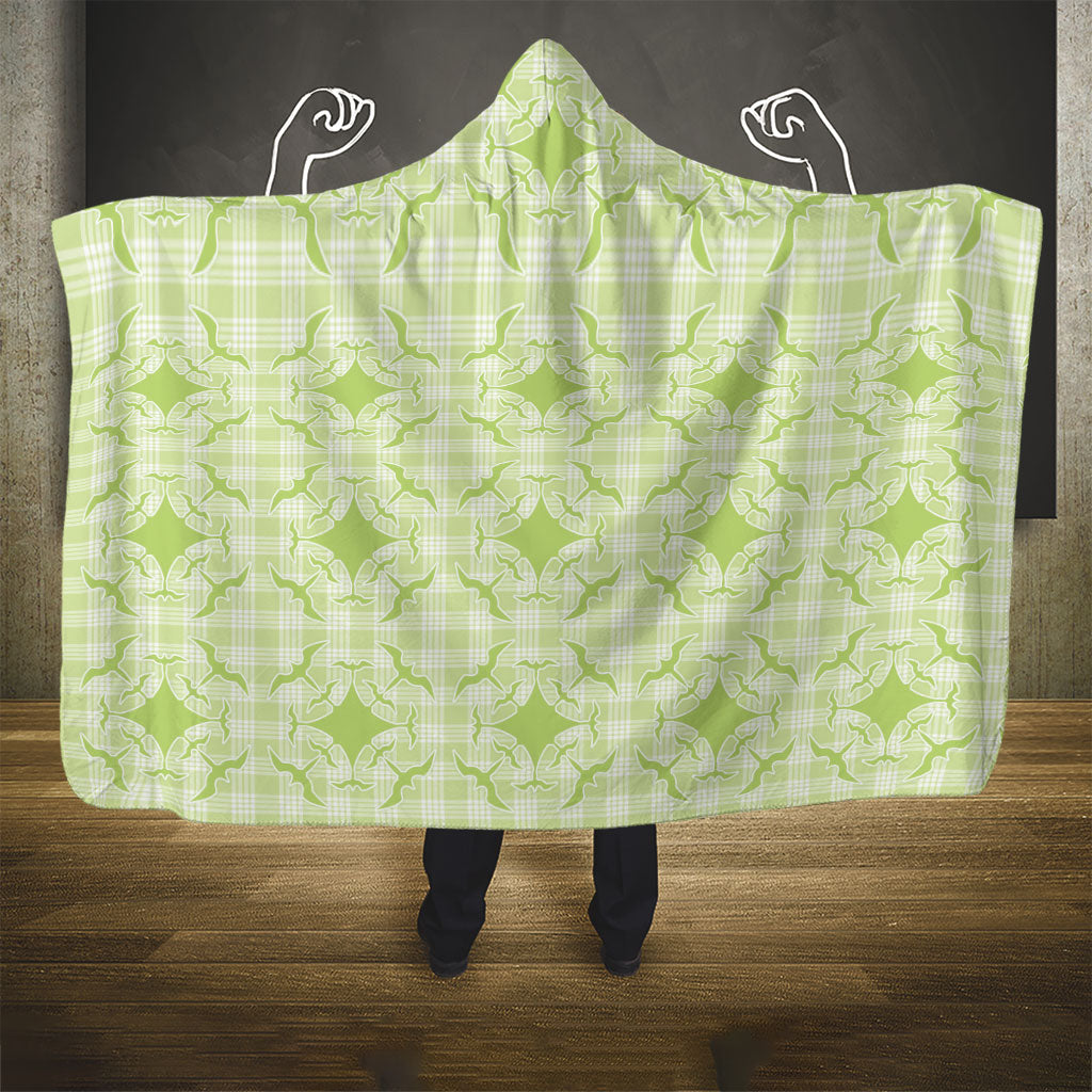Omaomao Hawaii Iwa Bird Palaka Motifs Hooded Blanket LT14 - Polynesian Pride