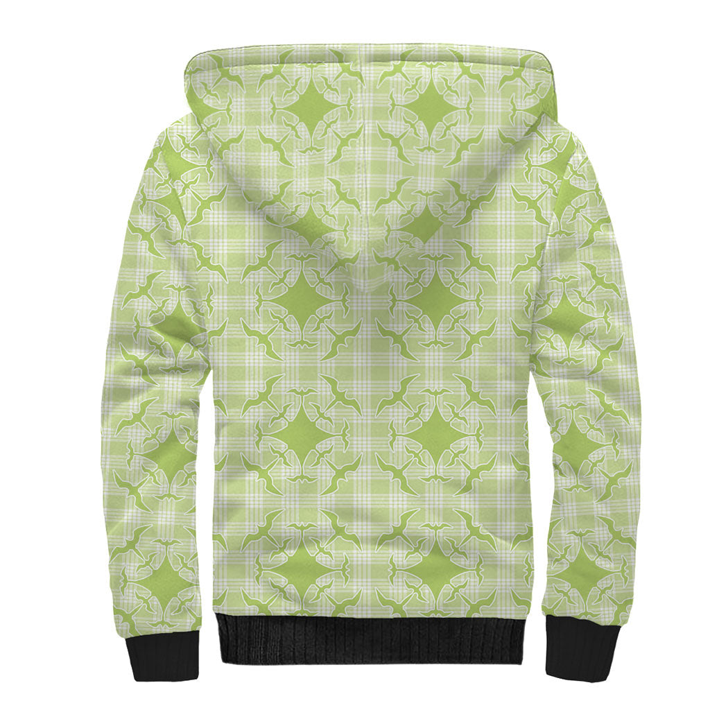 Omaomao Hawaii Iwa Bird Palaka Motifs Sherpa Hoodie LT14 - Polynesian Pride