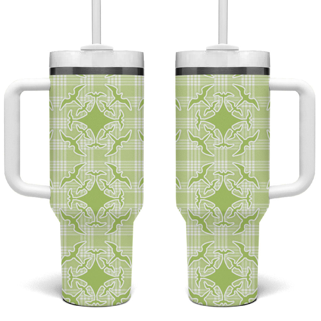 Omaomao Hawaii Iwa Bird Palaka Motifs Tumbler With Handle