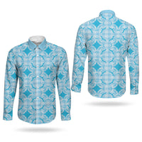 Polu Hawaii Iwa Bird Palaka Motifs Couples Matching Summer Maxi Dress and Long Sleeve Button Shirt LT14 - Polynesian Pride