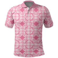 Alaka Hawaii Iwa Bird Palaka Motifs Polo Shirt LT14 Pink - Polynesian Pride