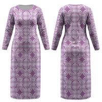 Poni Hawaii Iwa Bird Palaka Motifs Couples Matching Long Sleeve Bodycon Dress and Long Sleeve Button Shirt LT14 - Polynesian Pride