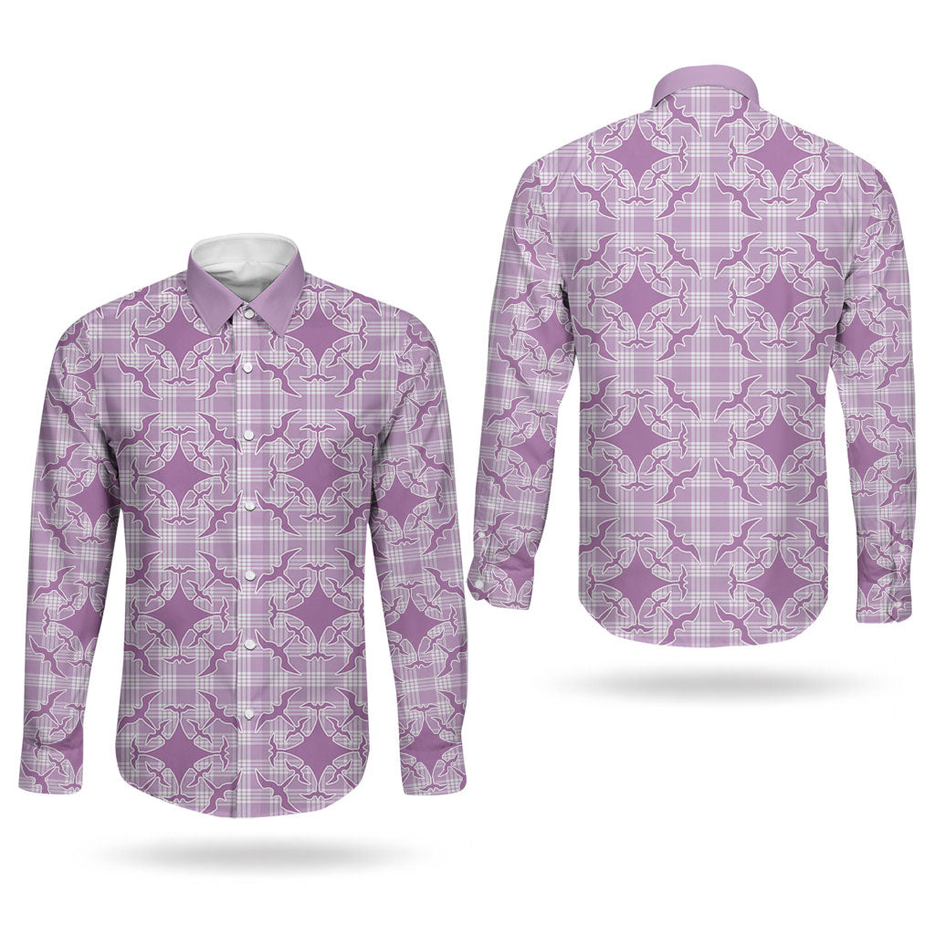 Poni Hawaii Iwa Bird Palaka Motifs Couples Matching Off Shoulder Maxi Dress and Long Sleeve Button Shirt LT14 - Polynesian Pride