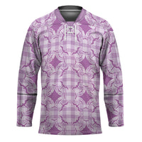 Poni Hawaii Iwa Bird Palaka Motifs Hockey Jersey LT14 Unisex Purple - Polynesian Pride