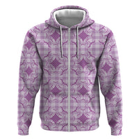 Poni Hawaii Iwa Bird Palaka Motifs Zip Hoodie LT14 Zip Hoodie Purple - Polynesian Pride