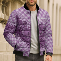 Poni Hawaii Cowboy Palaka Motifs Personalised Bomber Puffer Jacket Paniolo Festival Puakenikeni Lei LT14 - Polynesian Pride