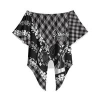 Eleele Hawaii Cowboy Palaka Motifs Personalised Off Shoulder Wrap Waist Top Paniolo Festival Puakenikeni Lei LT14 - Polynesian Pride