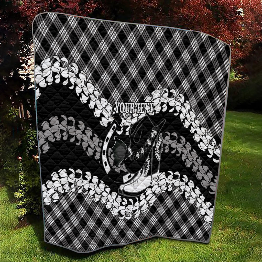 Eleele Hawaii Cowboy Palaka Motifs Personalised Quilt Paniolo Festival Puakenikeni Lei LT14 - Polynesian Pride