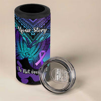 Suicide Awareness Your Story Is Not Over Yet 4 in 1 Can Cooler Tumbler Polynesian Butterfly Tattoo LT14 - Polynesian Pride