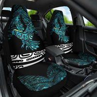 New Zealand Sulphur-crested Cockatoo Car Seat Cover Aotearoa Maori Mix Paua Shell LT14 One Size Turquoise - Polynesian Pride