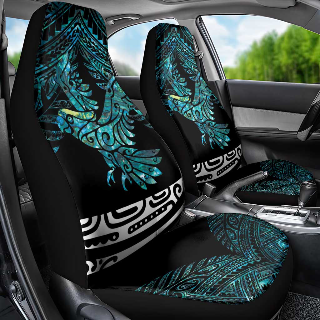 New Zealand Sulphur-crested Cockatoo Car Seat Cover Aotearoa Maori Mix Paua Shell LT14 - Polynesian Pride