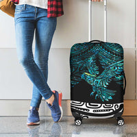 New Zealand Sulphur-crested Cockatoo Luggage Cover Aotearoa Maori Mix Paua Shell