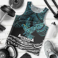 New Zealand Sulphur-crested Cockatoo Men Tank Top Aotearoa Maori Mix Paua Shell LT14 - Polynesian Pride