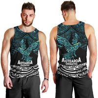 New Zealand Sulphur-crested Cockatoo Men Tank Top Aotearoa Maori Mix Paua Shell LT14 - Polynesian Pride