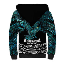 New Zealand Sulphur-crested Cockatoo Sherpa Hoodie Aotearoa Maori Mix Paua Shell LT14 - Polynesian Pride