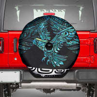 New Zealand Sulphur-crested Cockatoo Spare Tire Cover Aotearoa Maori Mix Paua Shell LT14 - Polynesian Pride