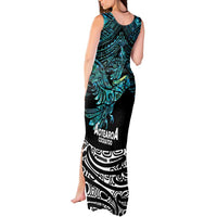 New Zealand Sulphur-crested Cockatoo Tank Maxi Dress Aotearoa Maori Mix Paua Shell LT14 - Polynesian Pride