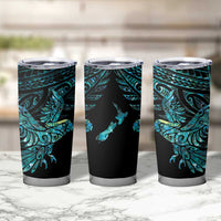 New Zealand Sulphur-crested Cockatoo Tumbler Cup Aotearoa Maori Mix Paua Shell LT14 - Polynesian Pride