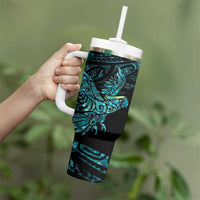 New Zealand Sulphur-crested Cockatoo Tumbler With Handle Aotearoa Maori Mix Paua Shell LT14 - Polynesian Pride
