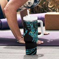 New Zealand Sulphur-crested Cockatoo Tumbler With Handle Aotearoa Maori Mix Paua Shell LT14 - Polynesian Pride