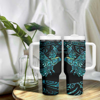 New Zealand Sulphur-crested Cockatoo Tumbler With Handle Aotearoa Maori Mix Paua Shell LT14 - Polynesian Pride